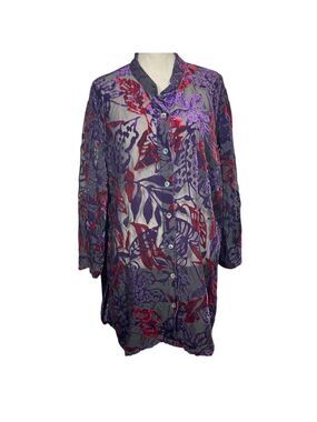 Vintage Sheer/Velvet Blouse
